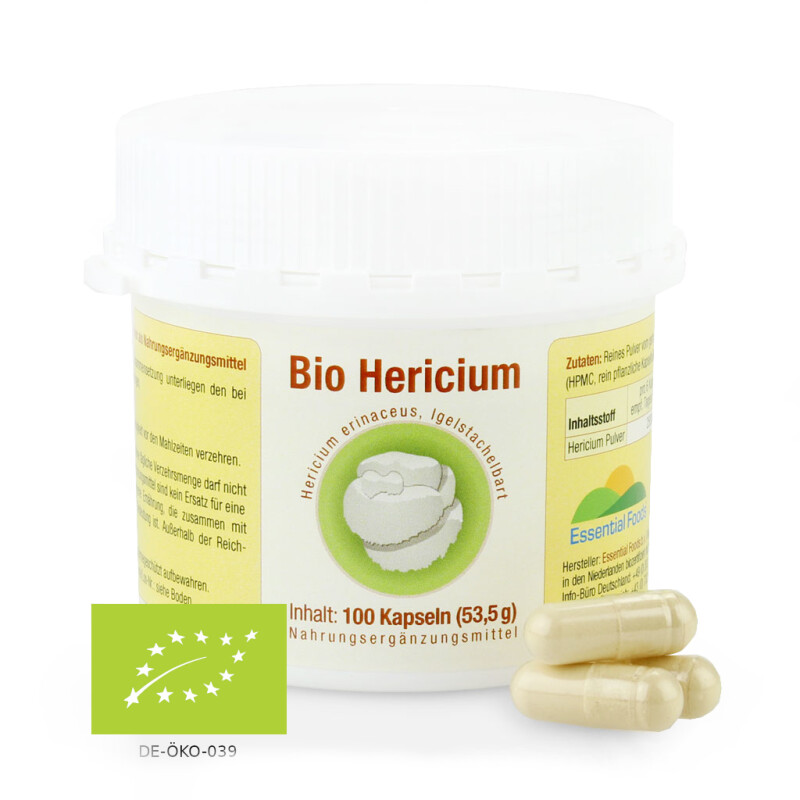 Bio Hericium - Vitalpilz-Pulver- 100 Kapseln