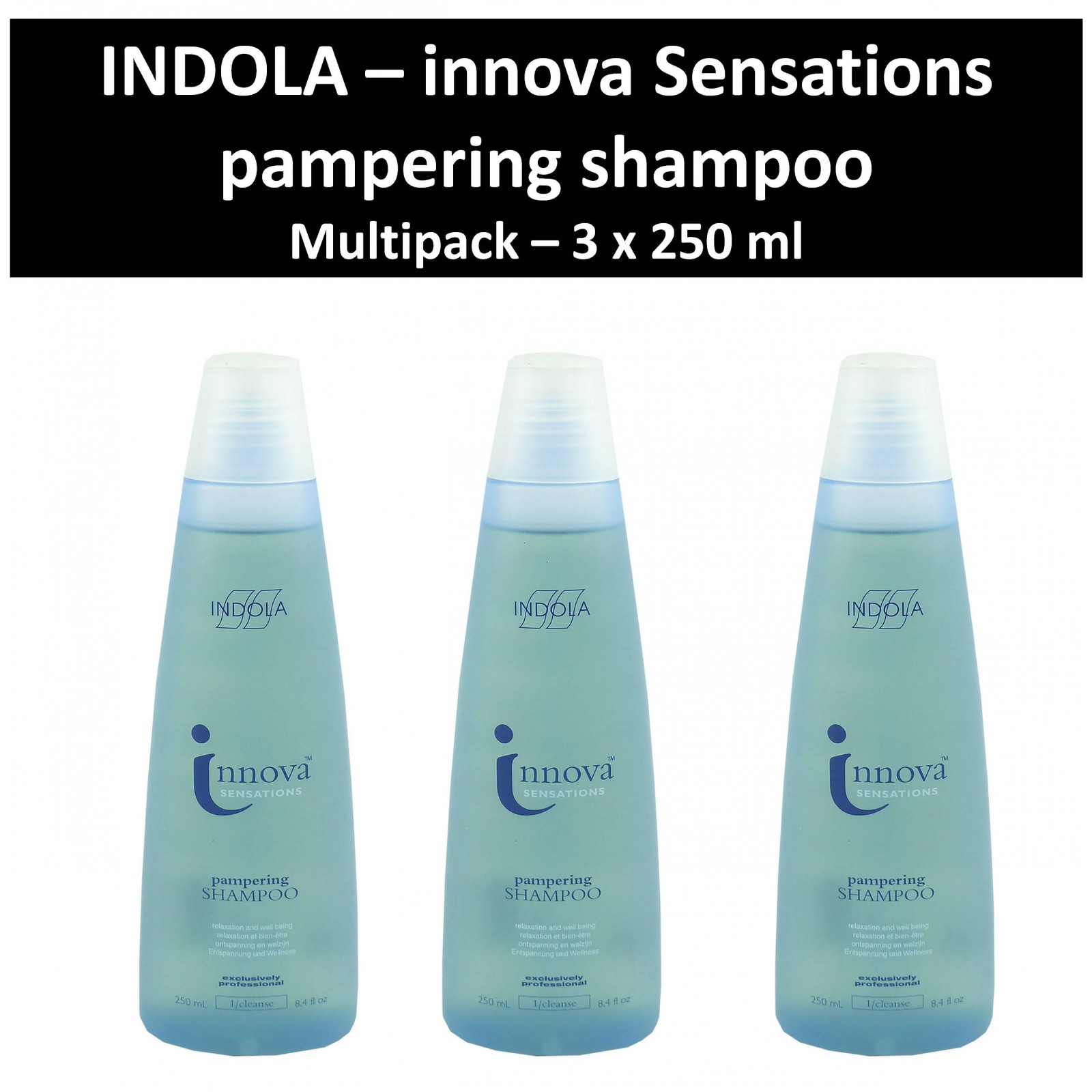 Indola - Innova Sensations - Pampering Shampoo - Haar Pflege Wsche - 3x250 ml