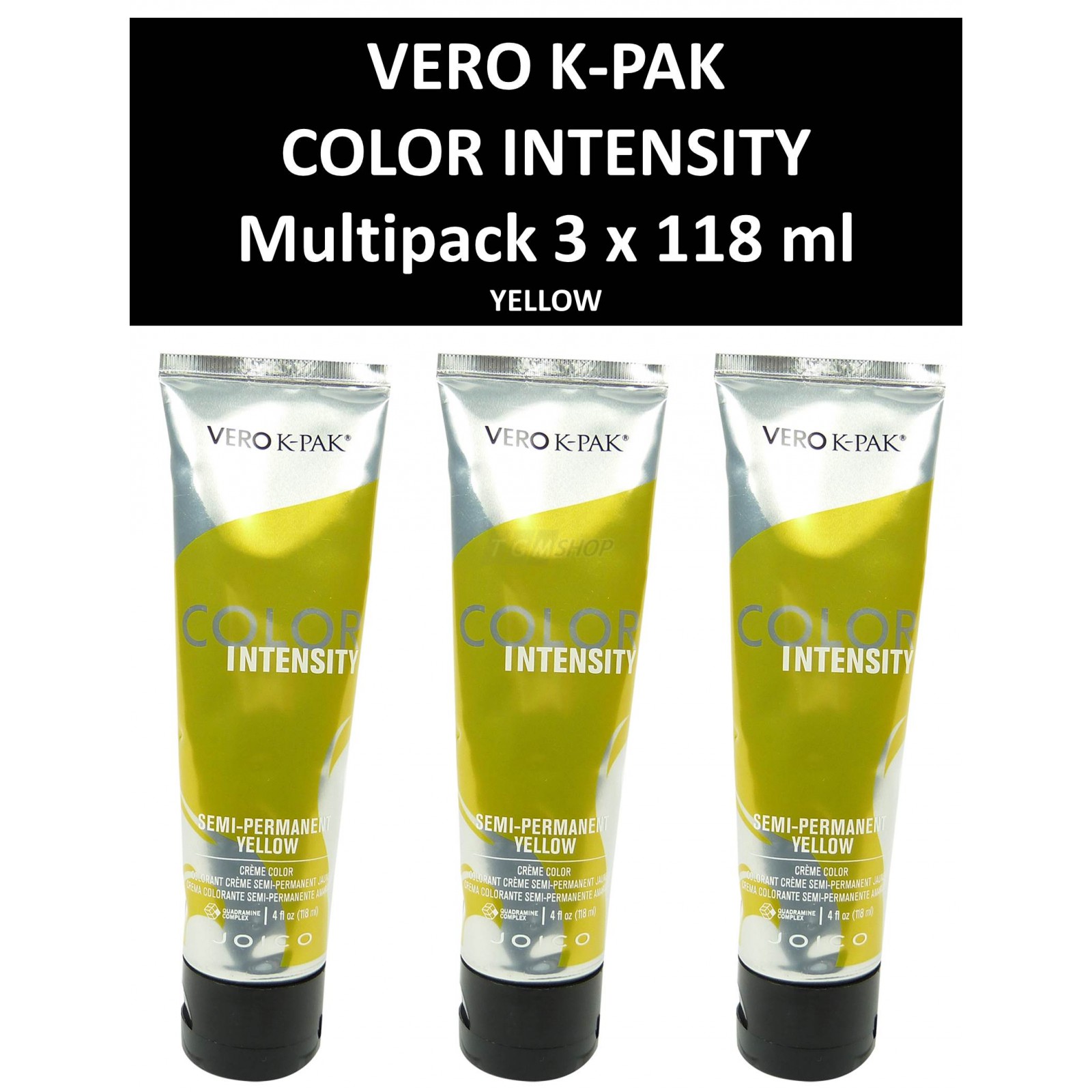 Joico Vero K-PAK Color Intensity Semi Permanent Color YELLOW Haarfarbe 3x118ml