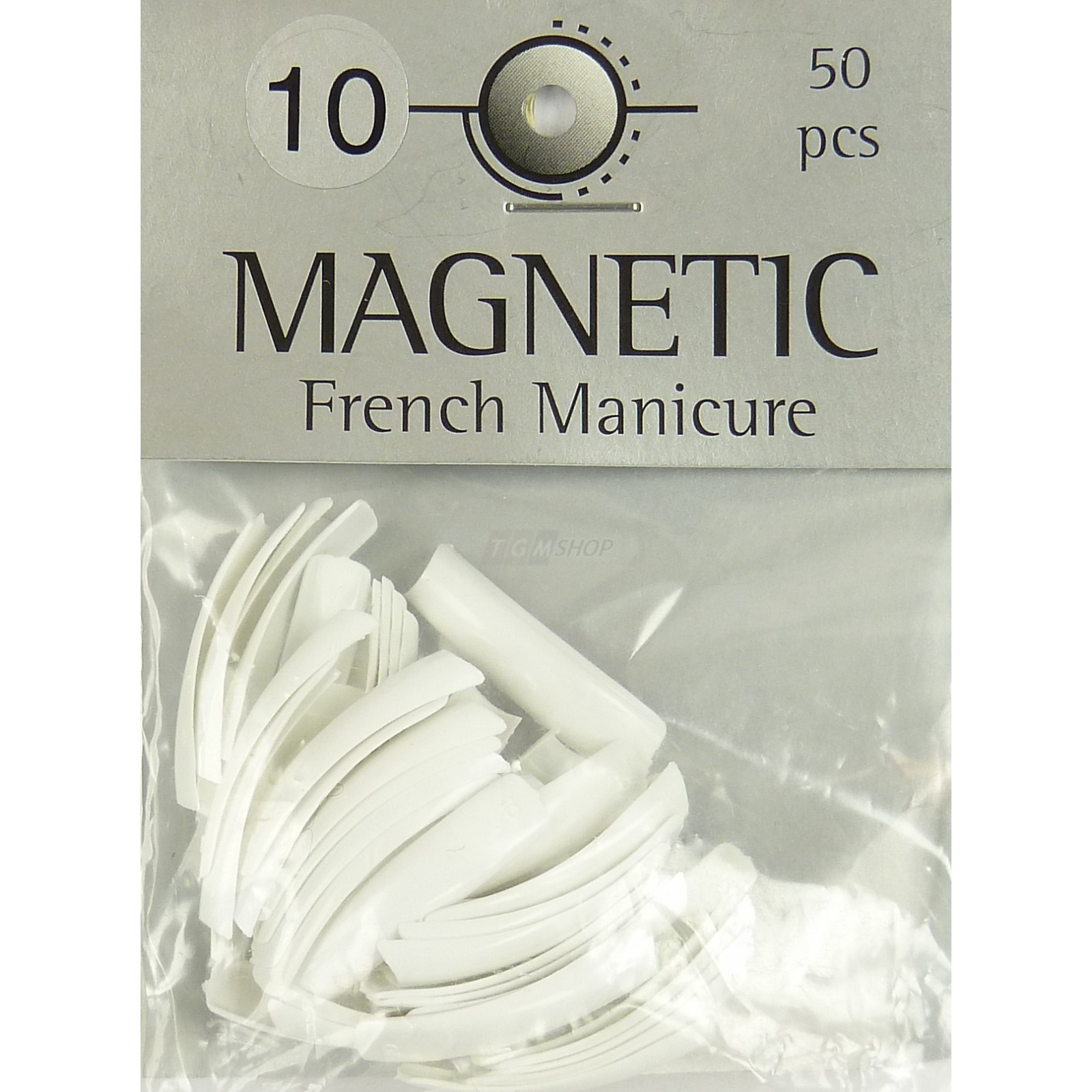 Magnetic - Nail Tips -French Manicure Grsse 10 - Kunstfingerngel - 50 Stck