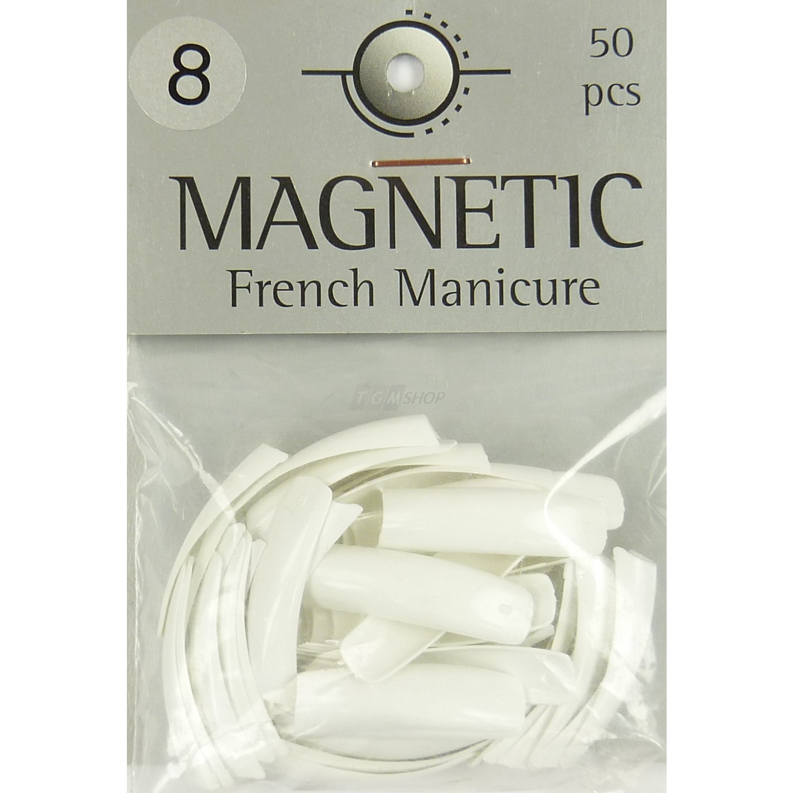 Magnetic - Nail Tips -French Manicure Grsse 8 -  Kunstfingerngel - 50 Stck